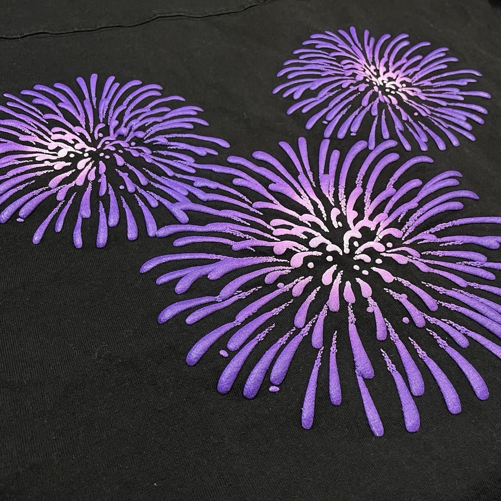 Disney Spirit Jersey Size L 100 Years Of Wonder Black Purple Fireworks Hawaii - Picture 6 of 11